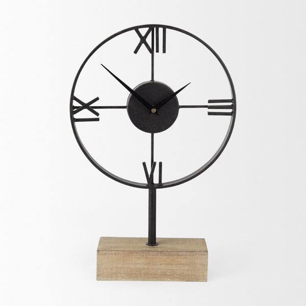 Mercana Oris Open Frame Table Clock – Sculptural Design with Roman Numerals for a Striking Home Accent 68642
