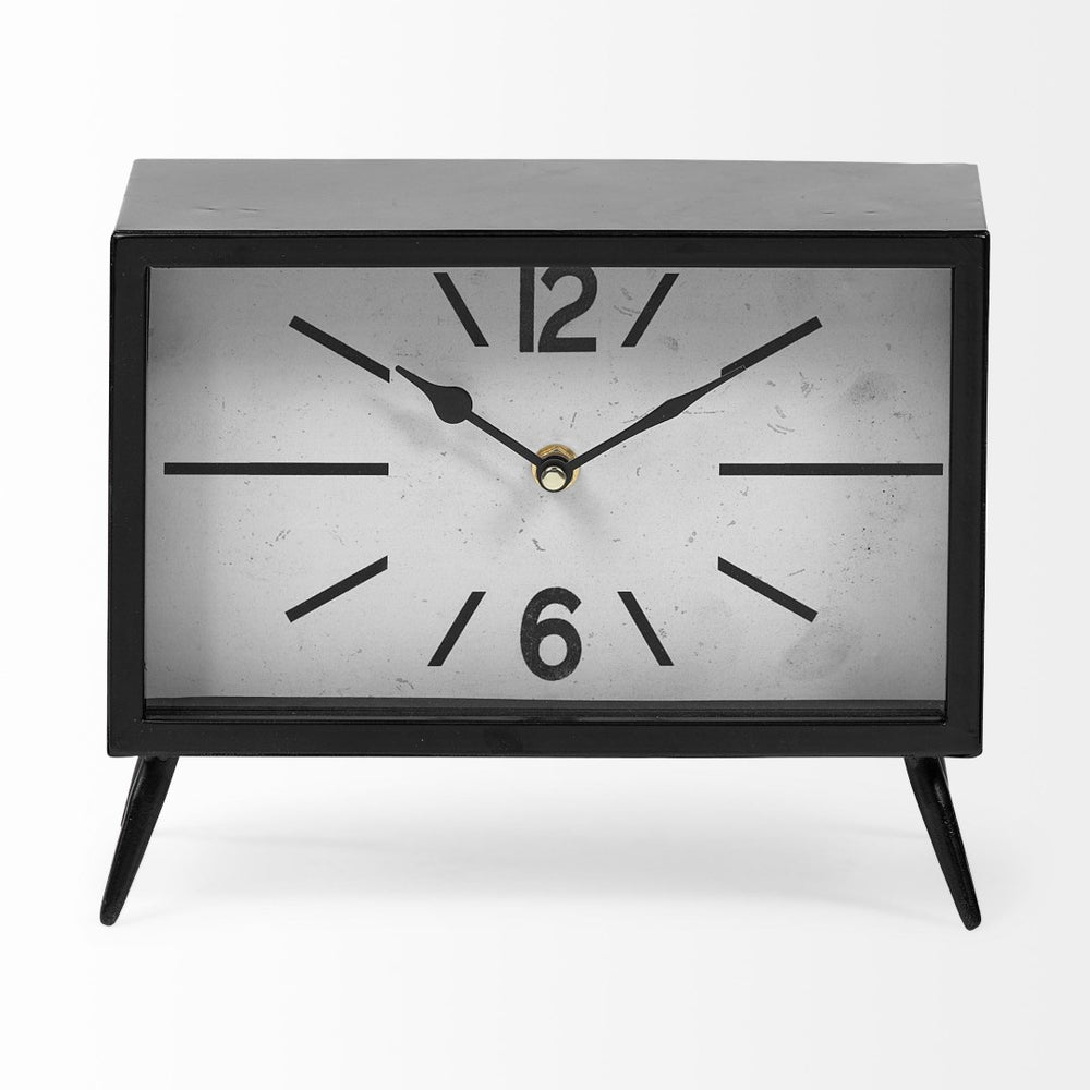 Mercana Lita Elegant Rectangular Table Clock - Vintage-Inspired Design with Modern Style for Any Room 68552