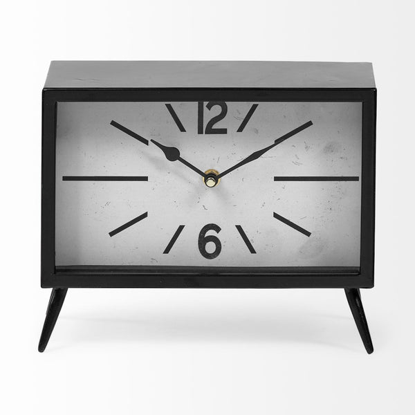 Mercana Lita Elegant Rectangular Table Clock - Vintage-Inspired Design with Modern Style for Any Room 68552