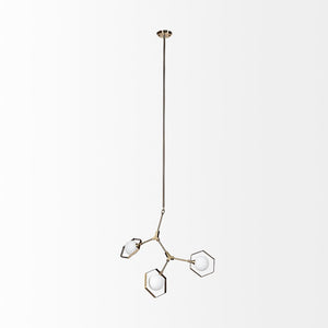 Mercana Desousa II Elegant Multi-Arm Chandelier with Glass Globes, Perfect for Modern Dining and Living Areas Champagne Metal 68591