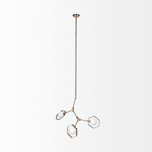 Mercana Desousa II Elegant Multi-Arm Chandelier with Glass Globes, Perfect for Modern Dining and Living Areas Champagne Metal 68591