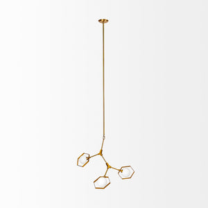 Mercana Desousa II Elegant Multi-Arm Chandelier with Glass Globes, Perfect for Modern Dining and Living Areas Brass Metal 68590