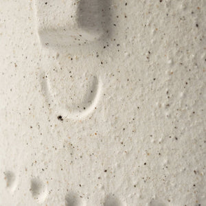 Mercana Jacob Playful Smiling Face Vase - Modern Ceramic Accent for Coastal, Bohemian, and Minimalist Decor White Ceramic | 7H 68571