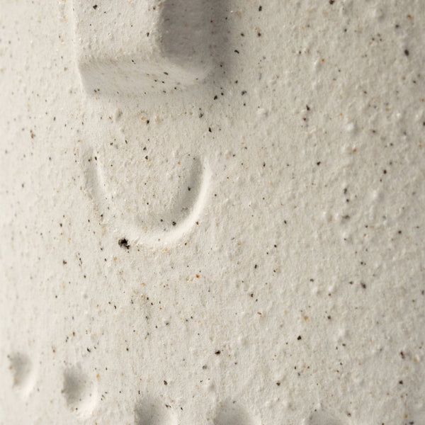 Mercana Jacob Playful Smiling Face Vase - Modern Ceramic Accent for Coastal, Bohemian, and Minimalist Decor White Ceramic | 7H 68571