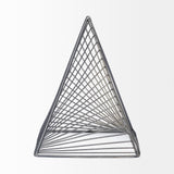 Mercana Risley 8L x 8W Gray Metal Triangular Decorative Object 68536