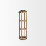 Mercana Andy I Large Natural Wood Cylindrical Lantern  68441