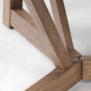 Mercana Legolas Round Solid Wood Dining Table: Timeless Craftsmanship with Modern Style for Six Guests 68463