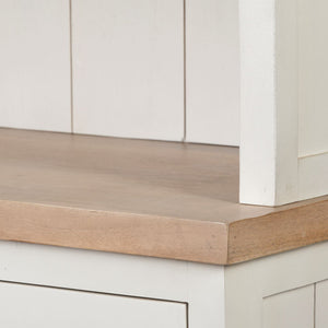 Mercana Fairview Farmhouse-Style Three-Shelf Storage Unit with Natural Accents for Home Organization & Display 68478-AB