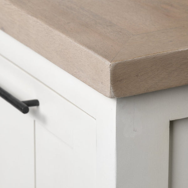 Mercana Fairview Solid Wood Sideboard with Four Cabinets - Farmhouse Style for Timeless Storage and Charm 68480