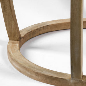 Mercana Hubbard Accent Table with Cane Weave Design - Mid-Century Modern Coastal Style for Any Room 68502