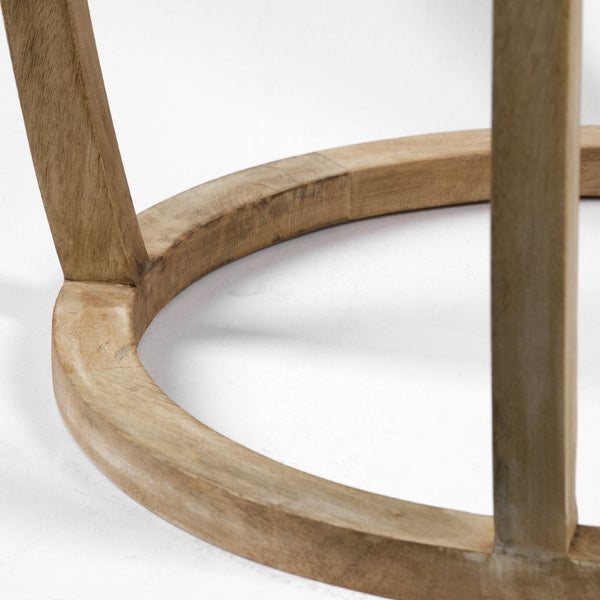 Mercana Hubbard Accent Table with Cane Weave Design - Mid-Century Modern Coastal Style for Any Room 68502