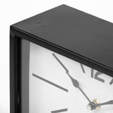 Mercana Lita Black Metal Rectangular Table Clock  68552