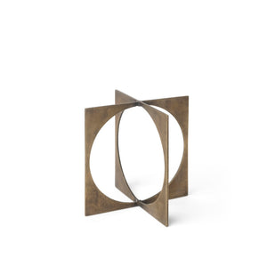 Mercana Lima Geometric Decorative Object in Antiqued Gold Finish – Modern Accent for Stylish Interiors Gold Metal | 6H 68661