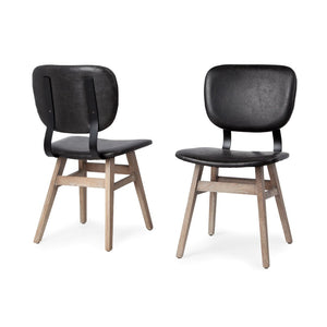 Mercana Haden Dining Chair Set - Modern-Industrial Comfort with Open-Back Design, Ready for Any Space 67517