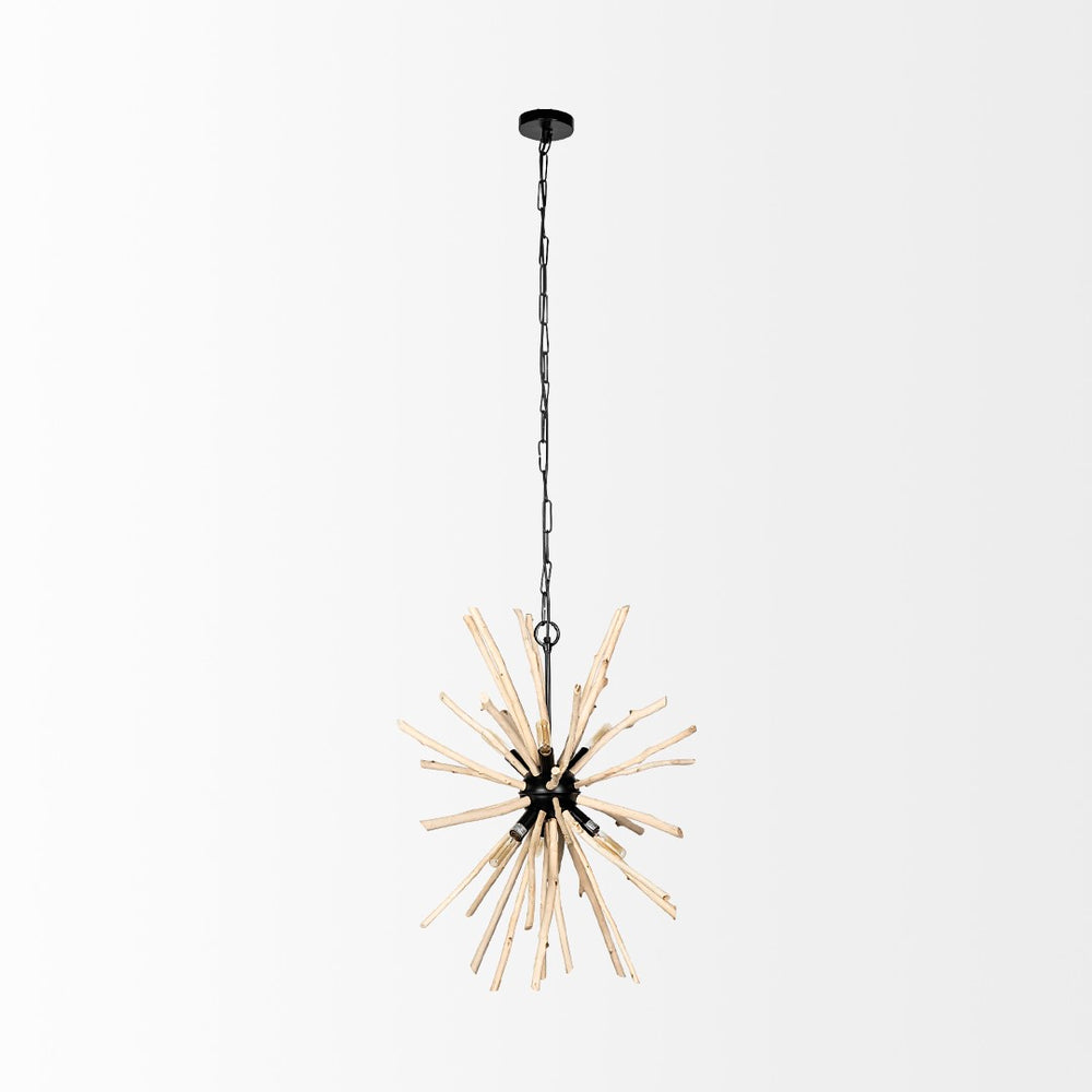 Mercana Jules Modern Sputnik Chandelier Light Fixture – 6 Bulb Pendant, Stylish Illumination for Any Space 68404