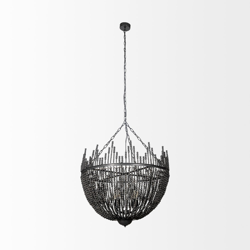 Mercana Liam I 32-Inch Bowl-Style Four-Bulb Chandelier for Modern Elegance in Dining & Living Spaces 68424