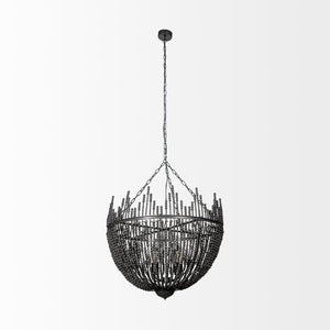 Mercana Liam I 32-Inch Bowl-Style Four-Bulb Chandelier for Modern Elegance in Dining & Living Spaces 68424