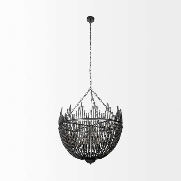 Mercana Liam I 32-Inch Bowl-Style Four-Bulb Chandelier for Modern Elegance in Dining & Living Spaces 68424