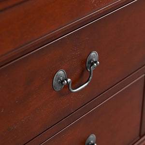 English Elm Light Gray Contemporary Nightstand Solid Rubberwood Dovetail Drawer Bedroom Storage Cherry B2741P433359