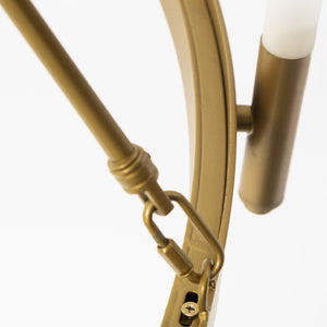 Mercana Decamp I Wagon-Wheel Chandelier: Modern Elegance with Twelve Frosted Glass Tubes for Stunning Illumination Gold Metal 68595