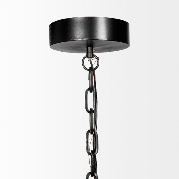 Mercana Bashaw I Elegant Metal Dome Pendant Light – Vintage-Industrial Design for Modern Farmhouse Spaces Black Metal 68475