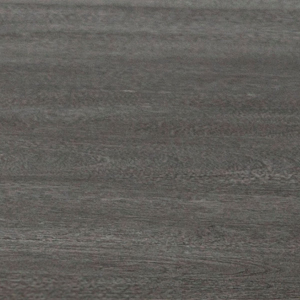 Mercana Maxwell Elegant Round Dining Table in Solid Mango Wood with Charcoal Pedestal for Modern Spaces 54" Brown Wood Top | Brown Wood/Metal Base 67849-AB