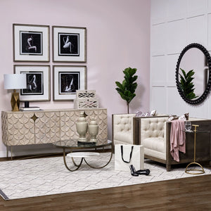 Mercana Excelsior I Luxurious Solid Wood Sideboard with Glamorous Design and Ample Storage for Your Home 68222