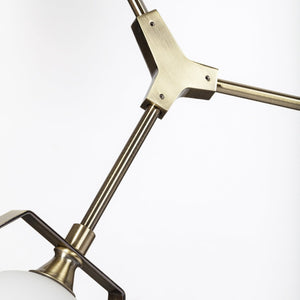 Mercana Desousa II Elegant Multi-Arm Chandelier with Glass Globes, Perfect for Modern Dining and Living Areas Champagne Metal 68591