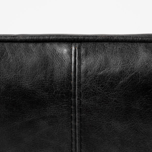 Mercana Flavelle I Stylish Brown Leather Accent Chair with Solid Iron Base for Modern Home Comfort & Elegance Black Leather | Gold Iron 68576