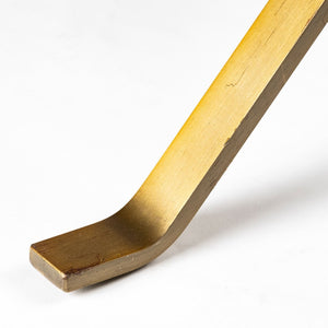 Mercana Flavelle I Stylish Brown Leather Accent Chair with Solid Iron Base for Modern Home Comfort & Elegance Black Leather | Gold Iron 68576