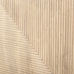 Mercana Cairo 78-Inch Four-Door Sideboard with Elegant Carved Design and Sturdy Iron Frame for Storage 68514