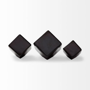 Mercana Mayweather Glossy Geometric Cubes – Modern Ceramic Sculptures for Sleek Home Décor & Stylish Interiors 68620