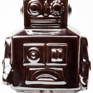 Mercana Robby Polished Ceramic Robot Sculpture - Mid-Century Charm for Eclectic Home Décor and Styling 68621