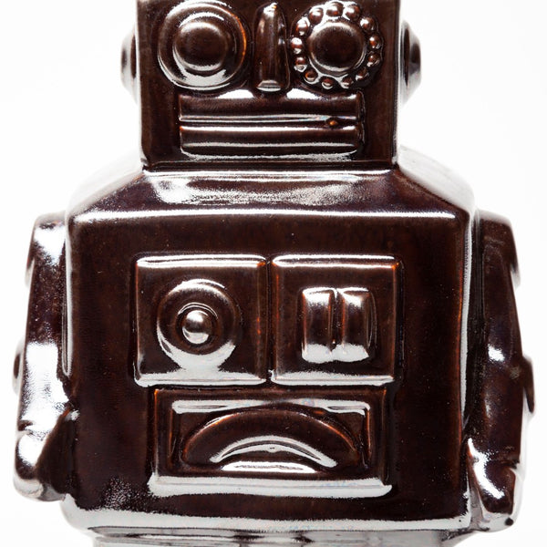 Mercana Robby Polished Ceramic Robot Sculpture - Mid-Century Charm for Eclectic Home Décor and Styling 68621