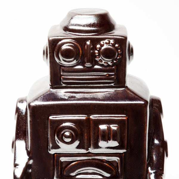 Mercana Robby Polished Ceramic Robot Sculpture - Mid-Century Charm for Eclectic Home Décor and Styling 68621
