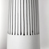 Mercana Kira I Small White Pinstripe Ceramic Vase  68625