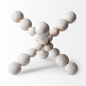 Mercana Carrollton Geometric Wood Ball Jack - Sculptural Accent for Modern Farmhouse and Boho Decor 68669