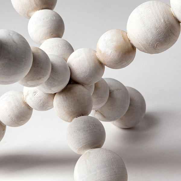 Mercana Carrollton Geometric Wood Ball Jack - Sculptural Accent for Modern Farmhouse and Boho Decor 68669