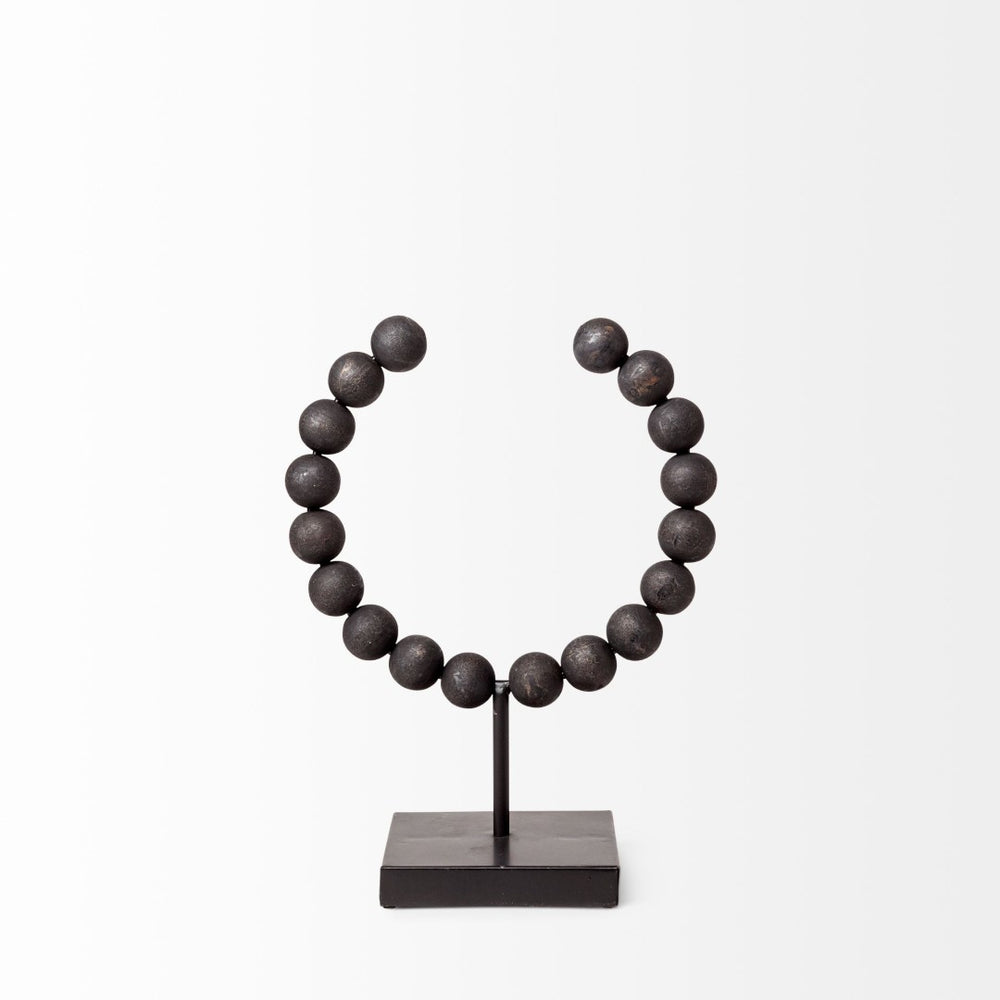 Mercana Tulane Decorative Object - Striking Beaded Broken Sphere for Modern Home Decor & Unique Styling 68682