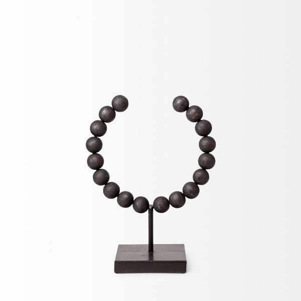 Mercana Tulane Decorative Object - Striking Beaded Broken Sphere for Modern Home Decor & Unique Styling 68682