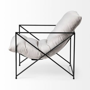 Mercana Leonidas Modern Accent Chair – Plush Upholstered Seat with Durable Metal Frame for Stylish Comfort 68446