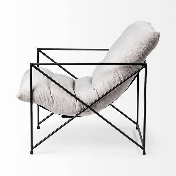 Mercana Leonidas Modern Accent Chair – Plush Upholstered Seat with Durable Metal Frame for Stylish Comfort 68446