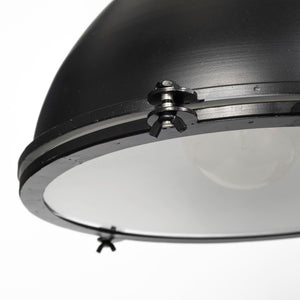 Mercana Bashaw I Elegant Metal Dome Pendant Light – Vintage-Industrial Design for Modern Farmhouse Spaces Black Metal 68475