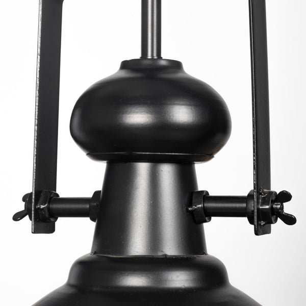 Mercana Bashaw I Elegant Metal Dome Pendant Light – Vintage-Industrial Design for Modern Farmhouse Spaces Black Metal 68475