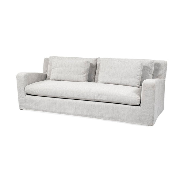 Mercana Denly Three-Seater Sofa - Plush Linen-Blend Slipcover for Modern Living Room Comfort and Style 68722