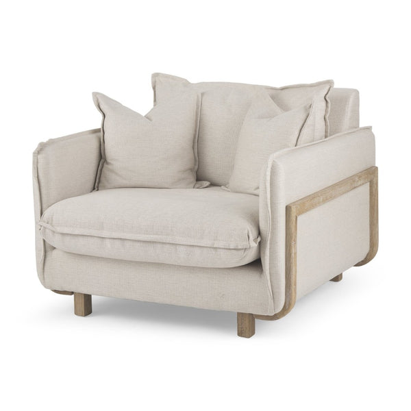 Mercana Roy II Upholstered Arm Chair - Luxurious Comfort with Solid Wood Frame for Modern & Farmhouse Decor 68713