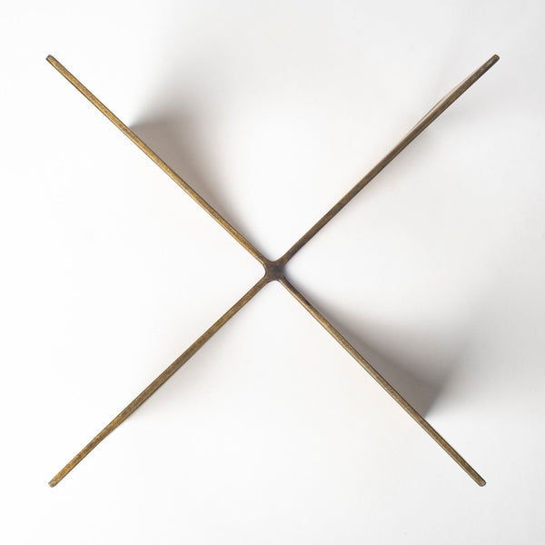 Mercana Lima Geometric Decorative Object in Antiqued Gold Finish – Modern Accent for Stylish Interiors Gold Metal | 10H 68662