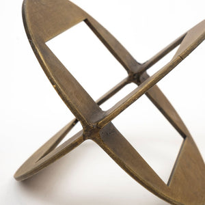 Mercana Cusco Geometric Decorative Object in Antiqued Gold - Modern Accent for Stylish Home Interiors Gold Iron | 6H 68663