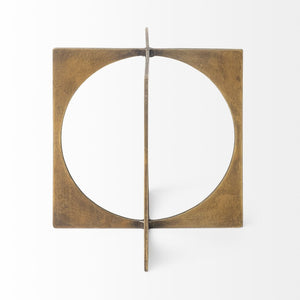 Mercana Lima Geometric Decorative Object in Antiqued Gold Finish – Modern Accent for Stylish Interiors Gold Metal | 6H 68661