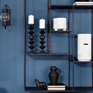 Mercana Jacob Playful Smiling Face Vase - Modern Ceramic Accent for Coastal, Bohemian, and Minimalist Decor White Ceramic | 14H 68572